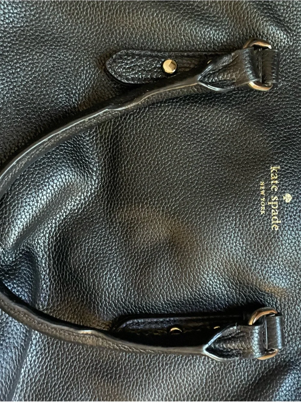 Kate Spade Mulberry Street Lise Black Pebble Leather Satchel Crossbody Bag